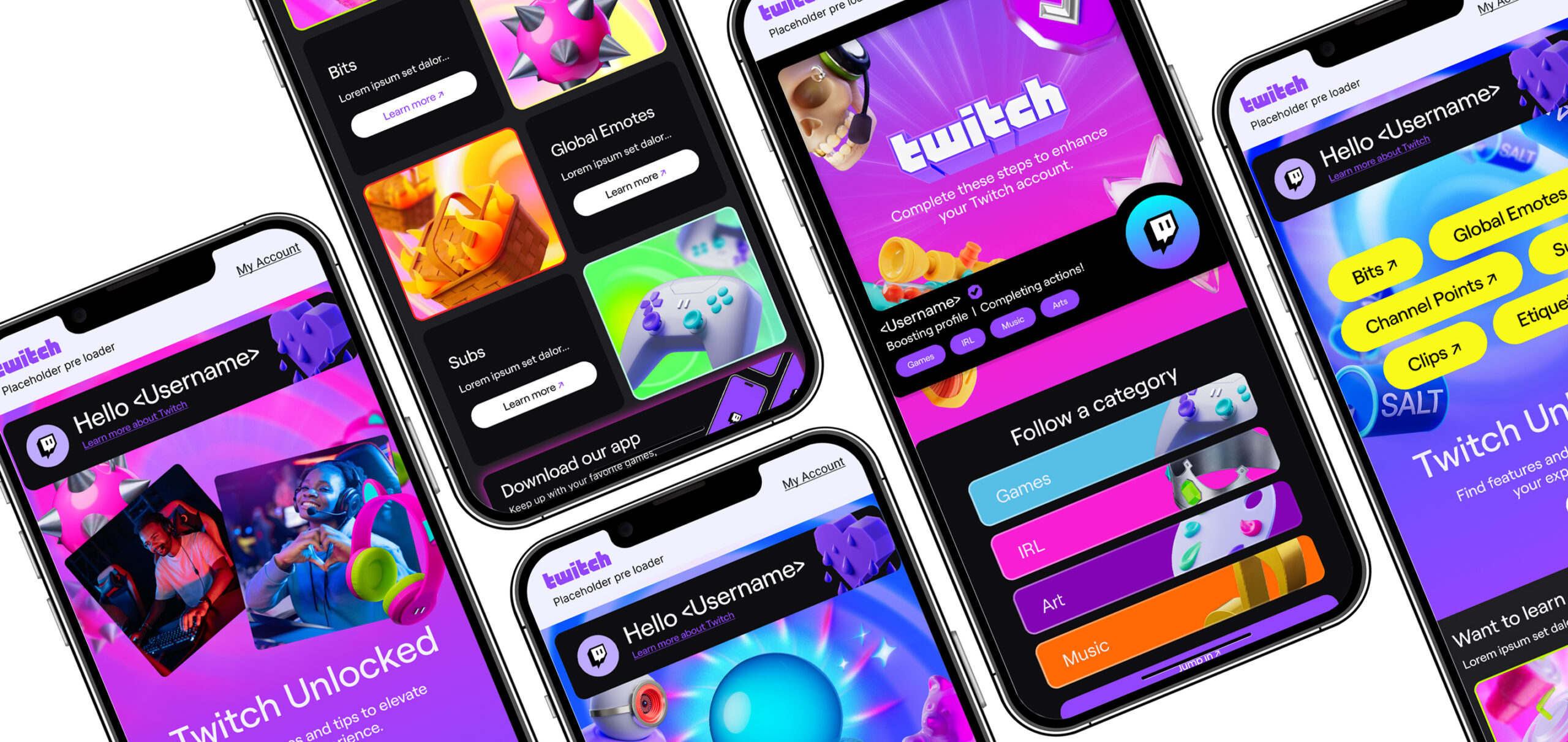 Twitch emails designed by Flourish