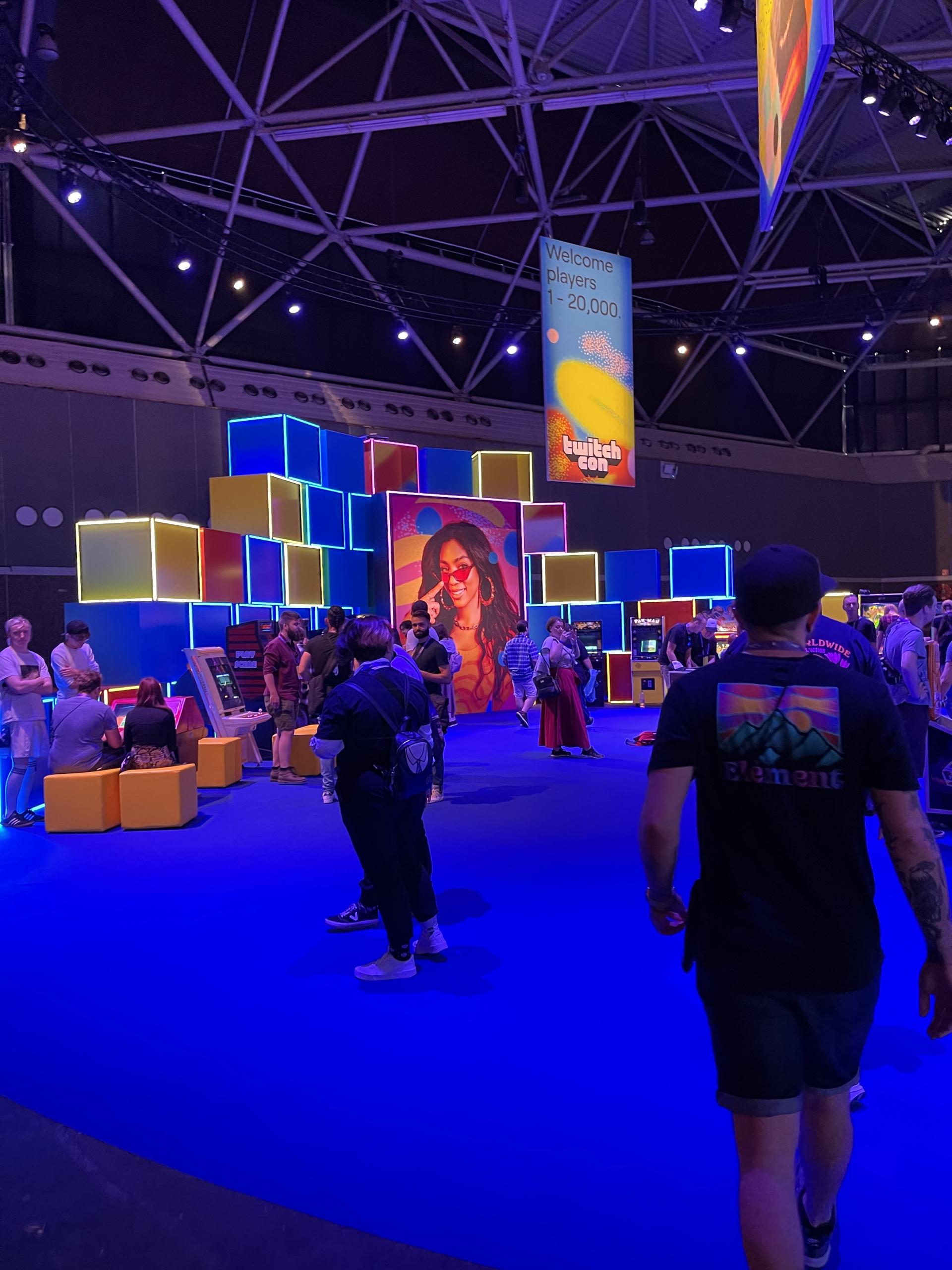 Arcade area at TwitchCon 2022