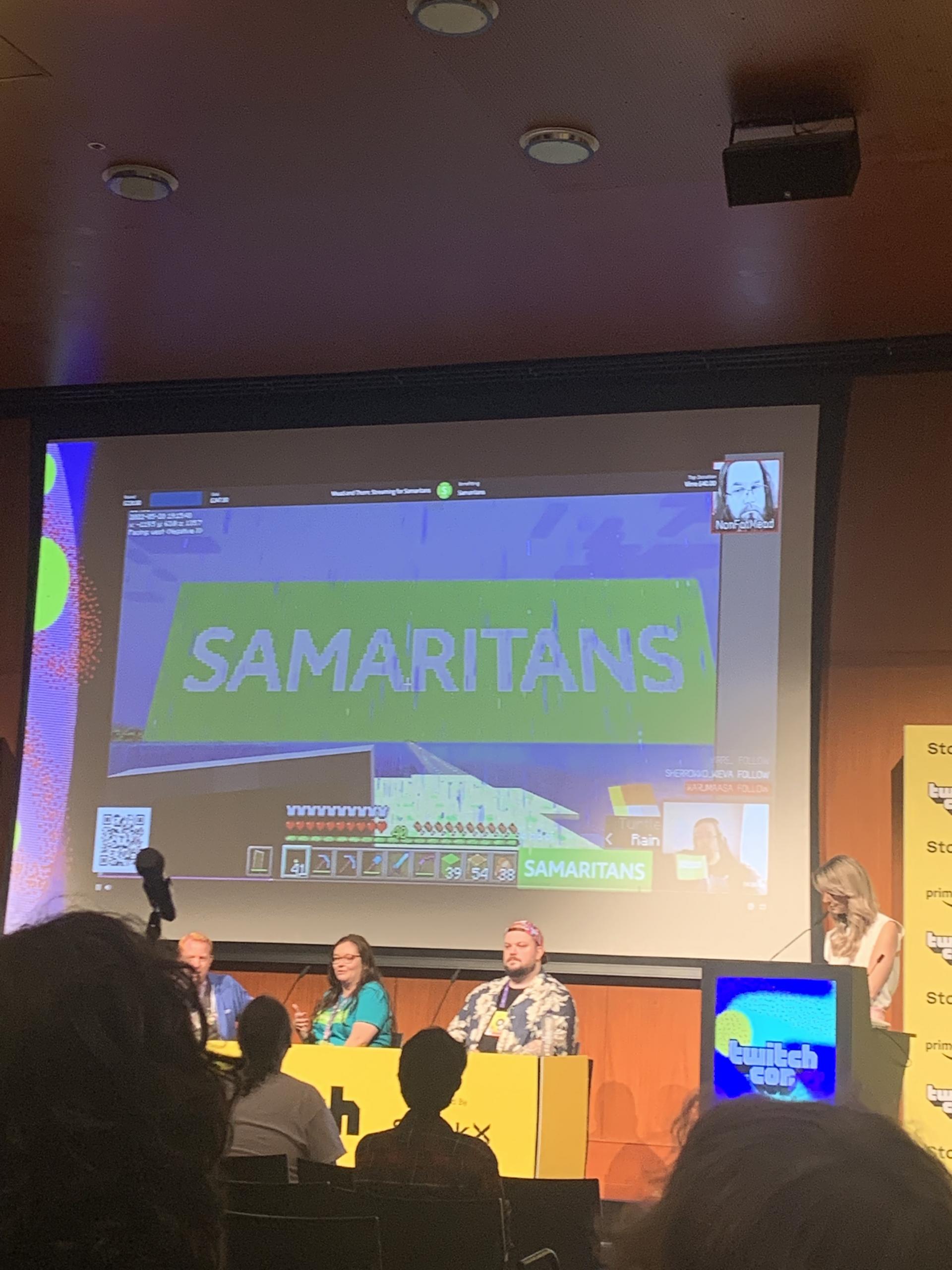Building the Samaritans logo at TwitchCon